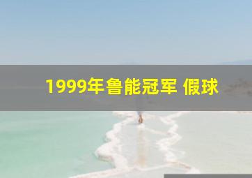 1999年鲁能冠军 假球